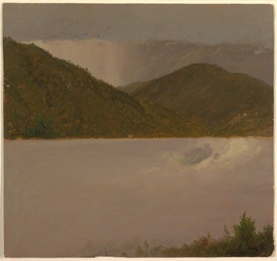 Desenho, Dois estudos de nuvens e cumes de montanhas, agosto de 1865 de Frederic Edwin Church