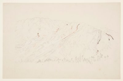 Desenho, parte superior da Grande Bacia, Monte Katahdin, setembro de 1877 de Frederic Edwin Church