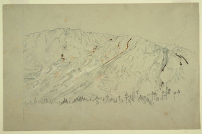 Desenho, parte superior da Grande Bacia, Monte Katahdin, setembro de 1877 de Frederic Edwin Church