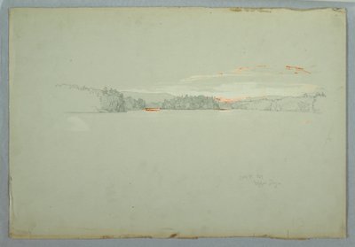 Desenho, Lago Upper Tongue, 1 de outubro de 1879 de Frederic Edwin Church