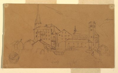 Desenho, Valais, Suíça, agosto de 1868 de Frederic Edwin Church