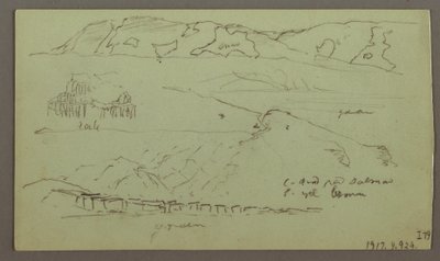 Desenho, Valley, abril, possivelmente 1868 de Frederic Edwin Church