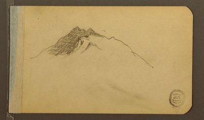 Desenho, Vale; Verso: Pico da Montanha, 1889 de Frederic Edwin Church