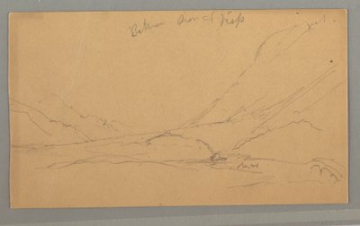 Desenho, Vale de Vallais, possivelmente 1868 de Frederic Edwin Church