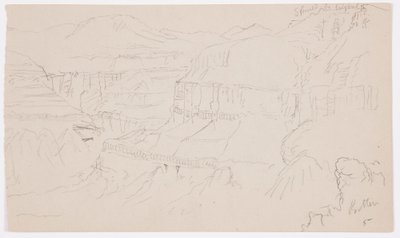 Desenho, Vale de El Yemen, 20 de fevereiro de 1868 de Frederic Edwin Church