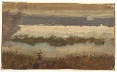 Desenho, Vista de nuvens do topo da montanha Catskill, 1844-45 de Frederic Edwin Church