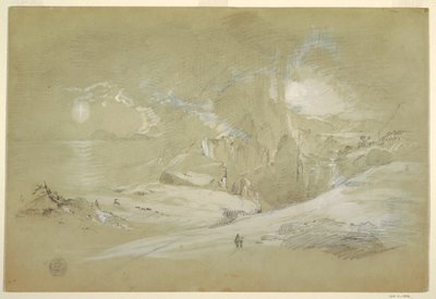 Desenho, Visão da Cruz, Paisagem com um Fenómeno, setembro de 1868 de Frederic Edwin Church