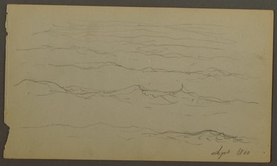 Desenho, Ondas, 1860 de Frederic Edwin Church