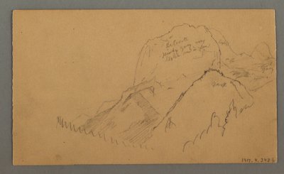 Desenho, Picos arborizados, 27 de julho de 1868 de Frederic Edwin Church