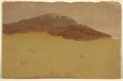 Desenho, Colina arborizada, 1870-80 de Frederic Edwin Church