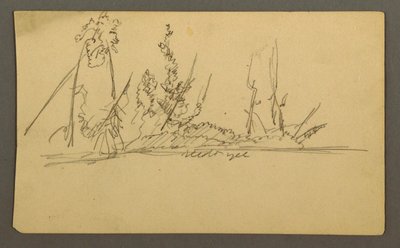 Desenho, Ilha arborizada, possivelmente 1877 de Frederic Edwin Church