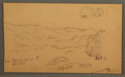 Desenho, Vale arborizado, outubro de 1873 de Frederic Edwin Church