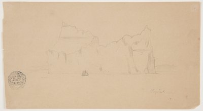 Iceberg flutuante com veleiro de Frederic Edwin Church