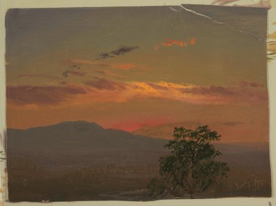 Paisagem ao pôr do sol, Hudson, N.Y. de Frederic Edwin Church