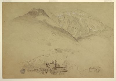 Montes Goell e Brett perto de Berchtesgarden, Baviera de Frederic Edwin Church