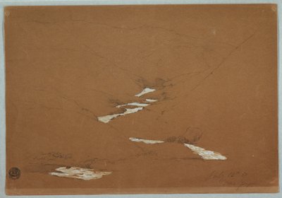 Vale estreito da montanha com córrego em cascata perto de Ysapan, Equador de Frederic Edwin Church