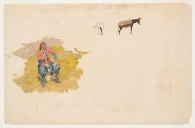 Oriente Próximo, cara; asno de Frederic Edwin Church