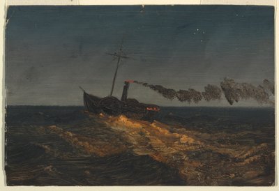 Navio a remo ao entardecer de Frederic Edwin Church