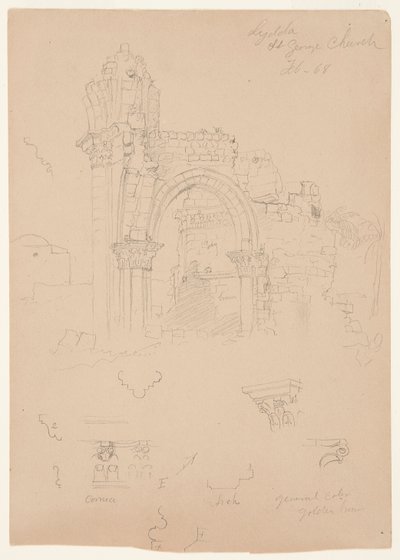 Ruínas da Igreja de São Jorge, Lydda [atual Lod] de Frederic Edwin Church