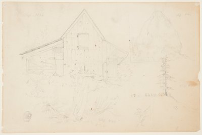 Esboço de um celeiro e palheiro de Frederic Edwin Church
