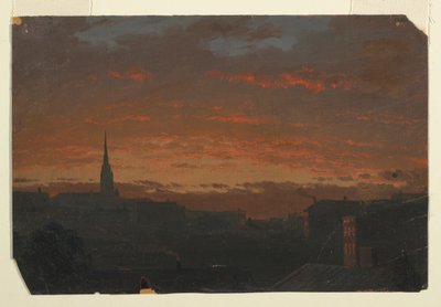Pôr do sol em Hudson, Nova York de Frederic Edwin Church