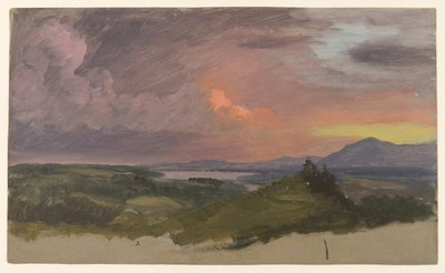 Pôr do sol no Vale do Hudson de Frederic Edwin Church