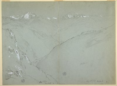Paisagem do vale com picos cobertos de neve, Alpes Berneses, Suíça, Parte 1 de Frederic Edwin Church