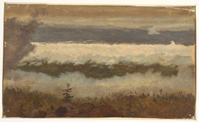 Vista das nuvens do topo da montanha Catskill de Frederic Edwin Church