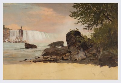 Vista das Cataratas Canadenses e da Ilha Goat de Frederic Edwin Church