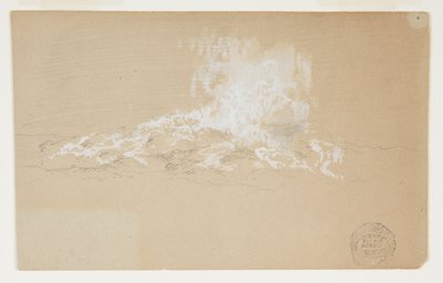 Ondas quebrando contra rochas de Frederic Edwin Church