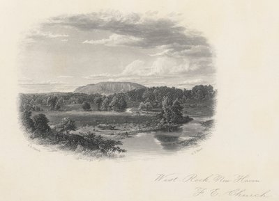 West Rock, New Haven de Frederic Edwin Church