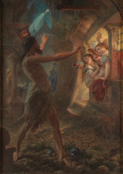 Águia de Salomão (aguarela e cor de corpo com goma-arábica) de Frederic James Shields