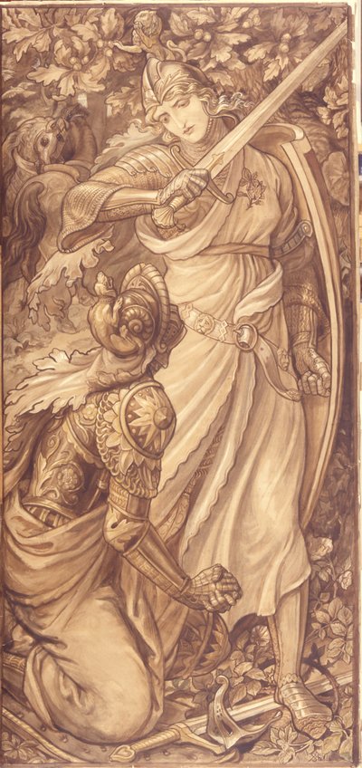 O Victor (aguarela e aguarela de branco de chumbo sobre papel) de Frederic James Shields