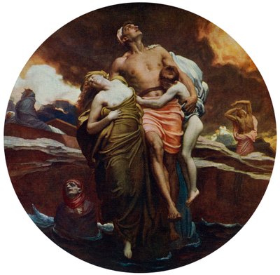 E o mar deu os mortos que estavam nele, exibido em 1892, 1912. de Frederic Leighton