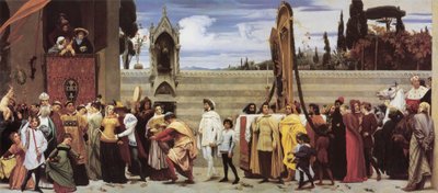 A célebre Madona de Cimabue é levada em procissão pelas ruas de Florença