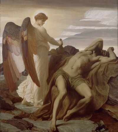 Elias no deserto de Frederic Leighton