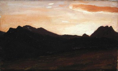 Paisagem com colinas (óleo sobre tela) de Frederic Leighton