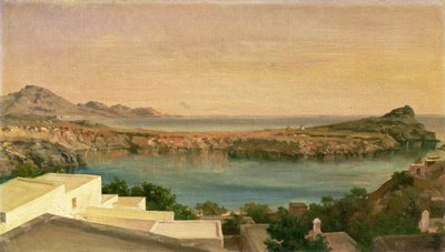 Lindos, Rhodes, c.1867 (óleo sobre tela) de Frederic Leighton