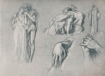 Estudos para Wedded, 1882, 1897 de Frederic Leighton