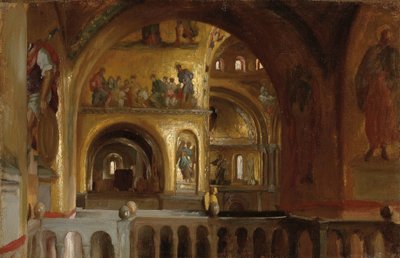 O interior da Basílica de São Marcos, Veneza de Frederic Leighton