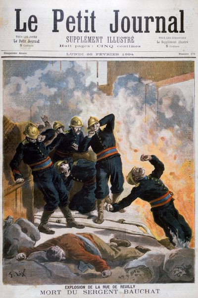 Morte do sargento Bauchat, Rue de Reuilly, Paris, 1894 de Frederic Lix