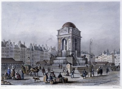 Fontaine des Innocents - em "Paris en 1832" por Martens de Frederic Martens
