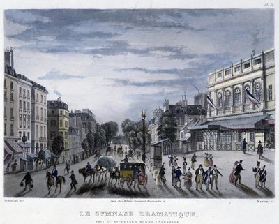 O Ginásio Dramático - em "Paris em 1832" por Martens de Frederic Martens