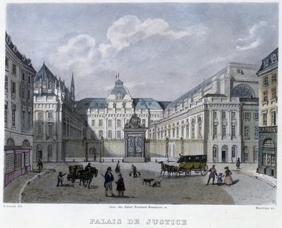 Palais de Justice - em "Paris em 1832" por Martens de Frederic Martens