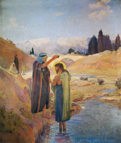 João Batista batizou Jesus Cristo de Frederic Montenard