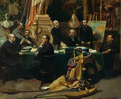 Jules Ferry (1832-1893) recebendo os delegados das colônias em novembro de 1892 de Frederic Regamey