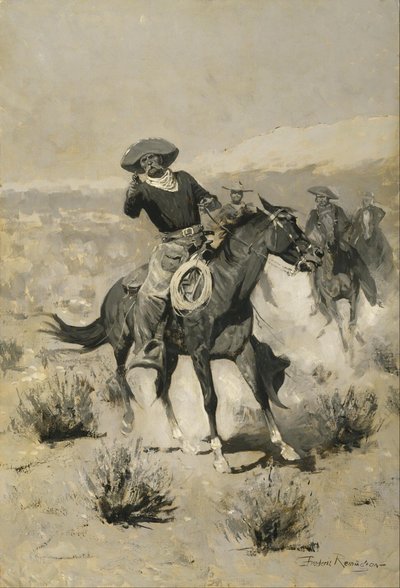 Days on the Range ("Mãos ao alto!") de Frederic Remington