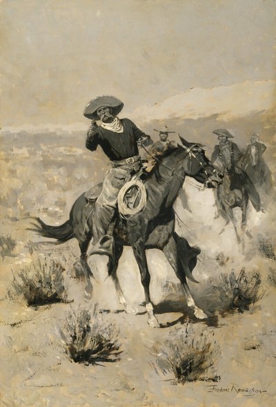 Days on the Range ("Mãos ao alto!") de Frederic Remington