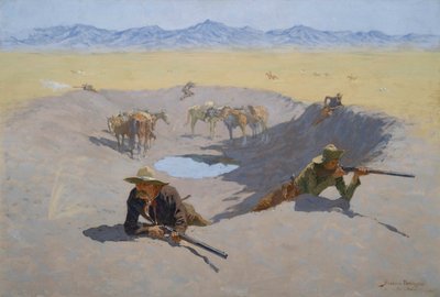 Luta pelo charco de Frederic Remington