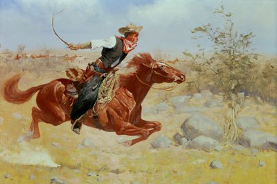 Cavaleiro Galopante, c.1890 de Frederic Remington